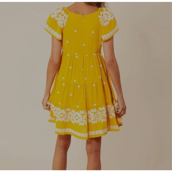 NWOT Hale Bob Mena Embroidered Dress- size M - Picture 3 of 11